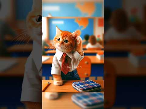 It’s not easy for Kitten to go to school. #cat #cute #trending #kitten #shorts #ytshorts