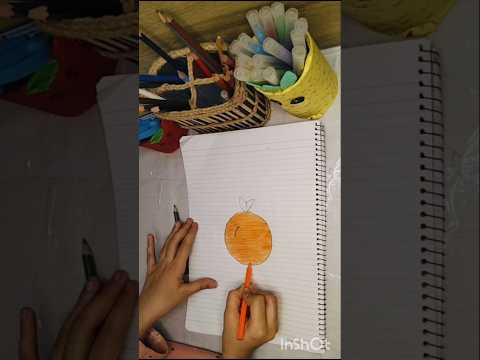 I drow cute orange 😋#shortvideo #viralvideo