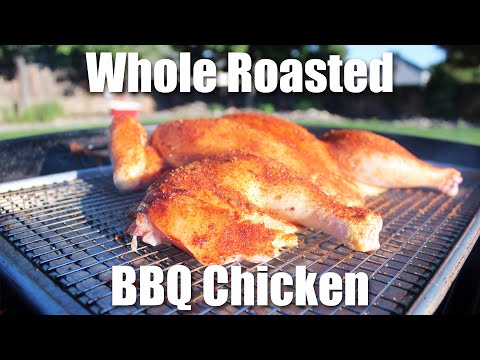 Smoked Roasted Spatchcocked Chicken On A Kettle Grill