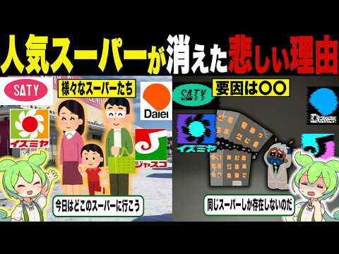 皆どれだけ覚えてる？今はなき消えたスーパー【ずんだもん＆ゆっくり解説】