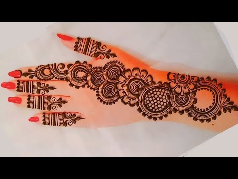 Simple beautiful backhand mehandi || easy unique mehandi design || mehandi design || mehandi design