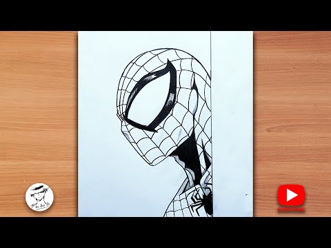 How to draw Spiderman easy | Spiderman drawing step by step