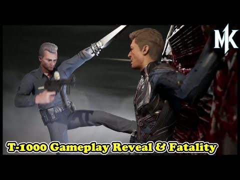 T-1000 Gameplay Reveal & T-1000 Fatality on Johnny Cage - Mortal Kombat 1