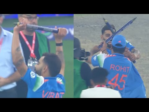 Virat Kohli & Rohit Sharma dance after winning Champions Trophy Final against New Zealand at Dubai