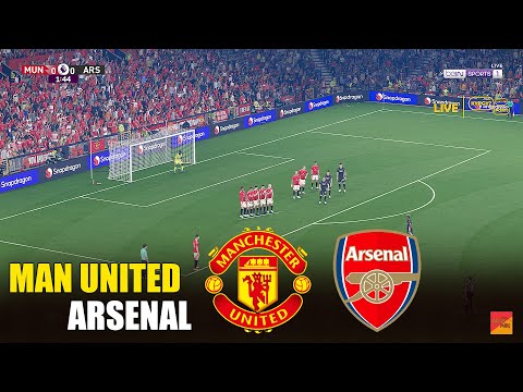 MANCHESTER UNITED vs ARSENAL | Premier League 24/25 | Simulation and Prediction | PES 21 Gameplay