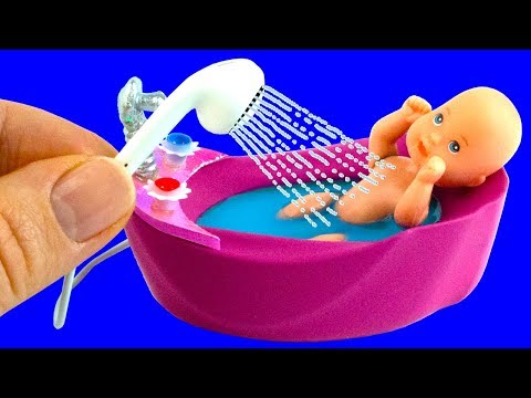 31 DIY Barbie Hacks and Crafts | Baby Bath Tub, Baby Chair, Trampoline, Baby Nest... and more!