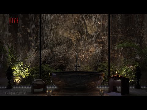 Spoil YourSelf With Your Own Private Waterfall & Spa | Waterfall Sounds For Sleeping | 24/7 Live