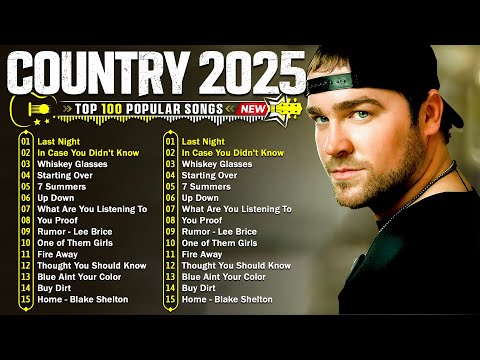 Country Music Playlist 2025 - Lee Brice, Luke Combs, Morgan Wallen, Luke Bryan, Chris Stapleton