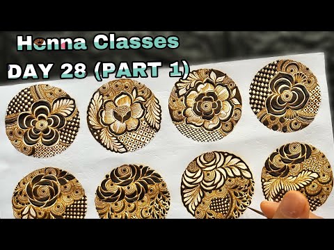 Tazaheen Henna Classes Day 28 (PART1) Learn Detailed Henna with Tazaheen Henna Classes 2023