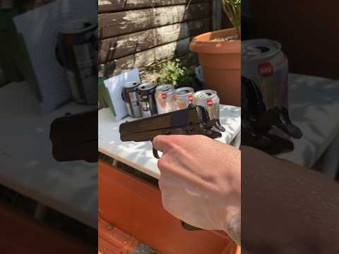 BB gun VS cans 🔫 #bbgun #airpistol #shooting #cans #shorts #viral