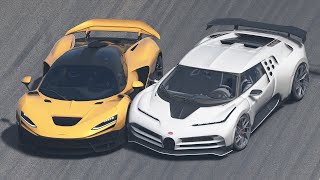 McLaren W1 vs Bugatti Centodieci at Monza