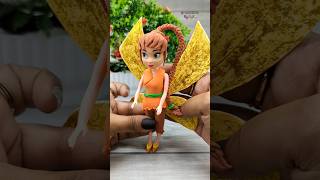 Tinker bell Fairy Fawn Making With Clay🧚‍♀️🥰Old Barbie Doll Makeover To Fairy(Model-5)🧚‍♀️💕