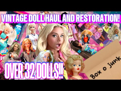 BARBIE RESTORATION! RESTORING 32 DOLLS! BARBIE, TERESA, CHRISTIE, SKIPPER, DISNEY DOLLS! DOLL HAUL!