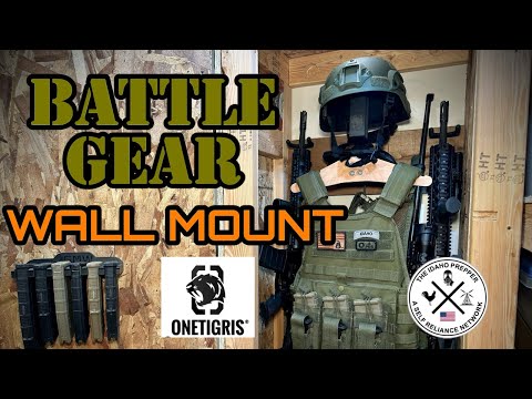 Tactical Plate Carrier - Helmet & Battle Belt Mounting System For My Minuteman Ready Gun Cabinet!