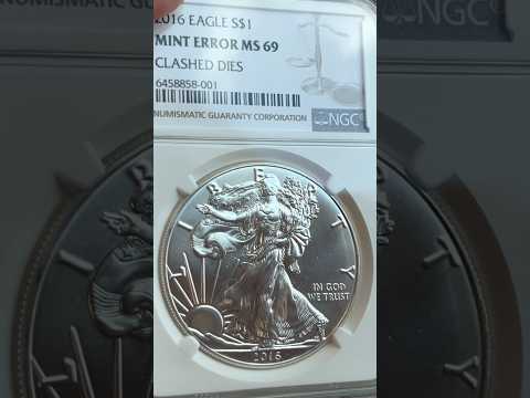 Silver Eagle ERROR Coin ~ Clashed Dies ~ NGC MS69