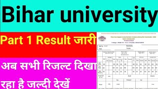 Brabu part 1 result 2019 22 | brabu TDC part 1 result 2020 | Bihar University part 1 result 2021