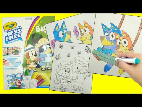 Bluey and Bingo Mess Free Coloring Activity