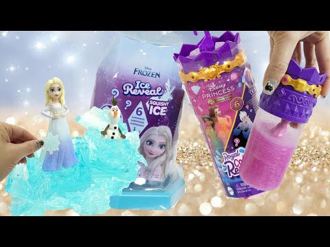 Disney Royal Color Water Reveal and Frozen Ice Snow Reveal Dolls