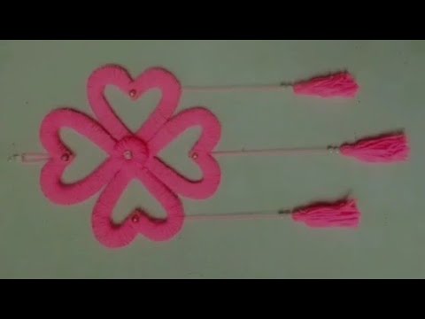 Super Easy Woolen Flower Wall Hanging Craft | Woolen Thread Craft Ideas | Woolen Wall Hanging Design