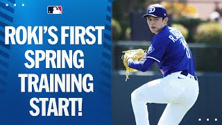 Roki Sasaki tosses four shoutout innings in FIRST Spring Training start! | 佐々木朗希ハイライト