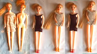 Doll dress design ideas | DIY doll makeup | Doll fashion design tutorial | dolls craft ideas