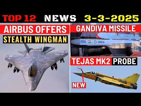 Indian Defence Updates : Stealth Wingman Offer,Gandiva Missile,Tejas Mk2 New Probe,P-8I Swarm Drone