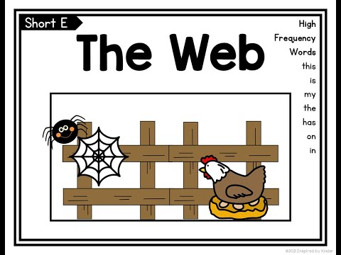 Short E Decodable Reader: "The Web" (Short E Book/Short E Story)