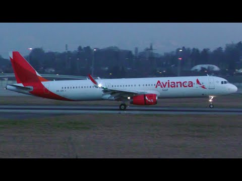 4K | Ex. Avianca Airbus A321SL OE-IZR landing at Geneva/GVA/LSGG