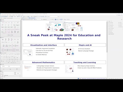 A Sneak Peek at Maple 2024 for Education and Research