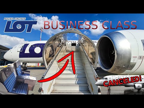 Domestic BUSINESS CLASS on a DREAMLINER! | LOT Boeing 787-9 RZE to WAW + CANCELED LOT E170 flight!