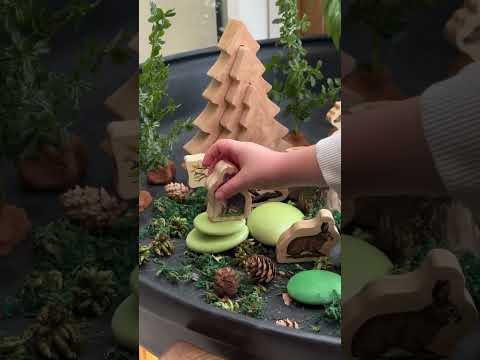 🍃 Natural Sorting Stones 🌿 #playbasedlearning #smallworldplay #natureinspired #imaginativeplay