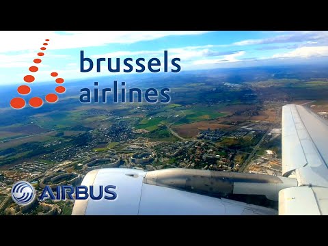 Brussels Airlines Airbus A319 ✈ Takeoff from Prague to Brussels