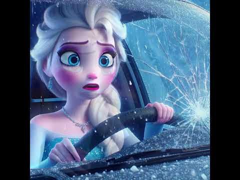 Princess Elsa encountered hail on her way home and she was very scared  #cute #shortsvideo #shorts