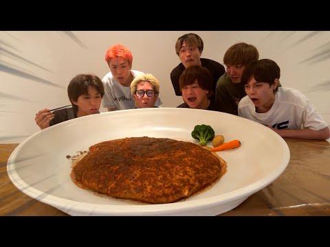 はじめが勢いで作った100人前ハンバーグをみんなで食べてみた。。