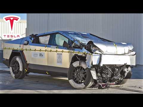 Tesla Cybertruck - Crash test, Frontal, Vehicle into Barrier