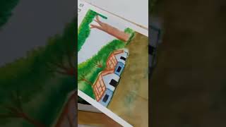 My old school water color paintings#simpledrawingforkids #hobby #villageartistry#ytshorts