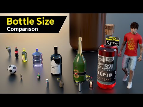 Bottle Size Comparison | wine bottle | water bottle | world's largest bottle