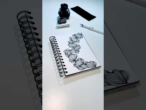 Abstract Art with Black Ink #art #drawing #artist #sketch #tutorial