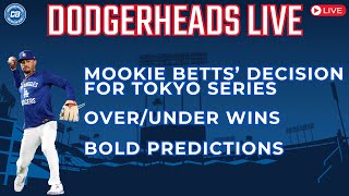 DodgerHeads Live: Mookie Betts out for Tokyo Series; Yamamoto, Kershaw & more Dodgers predictions