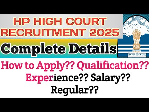 HP HIGH Court RECRUITMENT 2025 | HP New Vacancy | Clerk, Driver, Mali