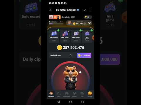 26 August 2024 daily cipher hamster kombat  #short #viral