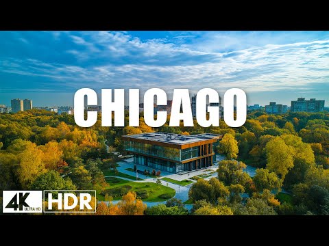 Autumn Chicago 4K Ultra HD • Stunning Footage Chicago, Scenic Relaxation Film with Calming Music.