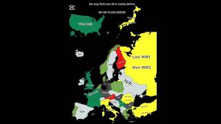 How many World wars did ur country lose or win #fyp #mapping #shorts #history #ww2 #ww1 #europe