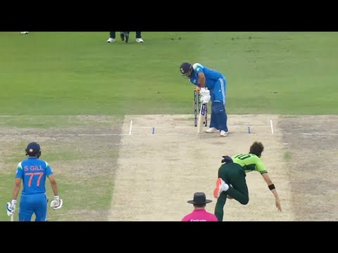 Shaheen Shah Afridi Yorker bowled Rohit Sharma wicket,  India vs Pakistan Champions Trophy 2025