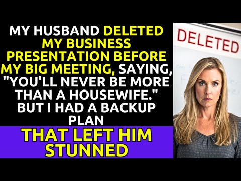 My Husband Deleted My Business Presentation, Saying I'll Never Be More Than a Housewife