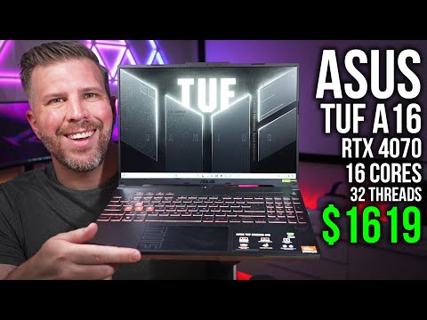 2024 Asus TUF A16 Unboxing Review! 16C/32T Ryzen CPU! RTX 4070, QHD+ Display! 15+ Benchmarks/Games!