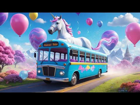 The Unicorns on the Bus Rhyme Song | Popular Nursery Rhyme | Educational Kids Songs