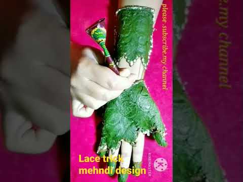 simple lace trick mehndi design #mehndi  #Gyan mehndi