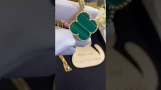 Magic Alhambra long necklace,Van Cleef & Arpels, 1 motifYellow gold, Malachite