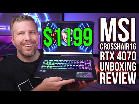 MSI Crosshair 16 (RTX 4070) Unboxing Review! 10+ Game Benchmarks, Teardown, Display Test, and More!